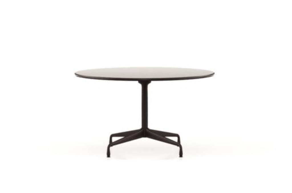Vitra - Eames Segmented Table Dining rund Ø130 cm - HPL weiß, Kunstoffkante schwarz - indoor