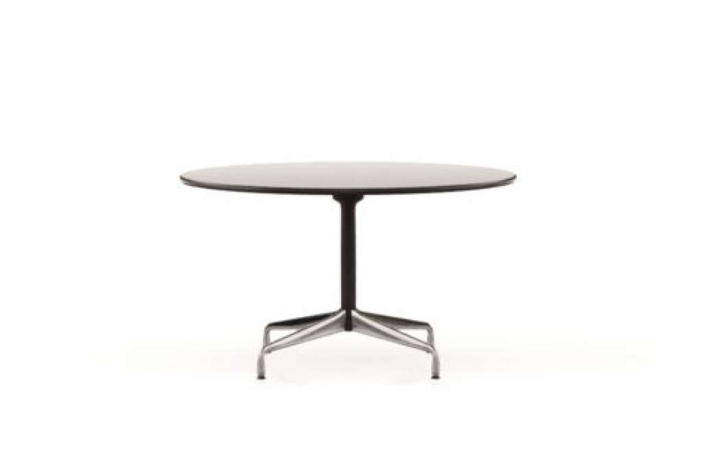Vitra - Eames Segmented Table Dining rund Ø130 cm - HPL weiß, Kunstoffkante schwarz - indoor