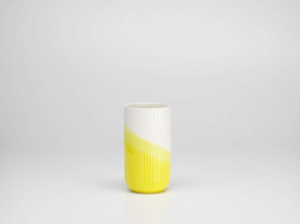 Vitra - Herringbone Vase geriffelt - gelb - indoor