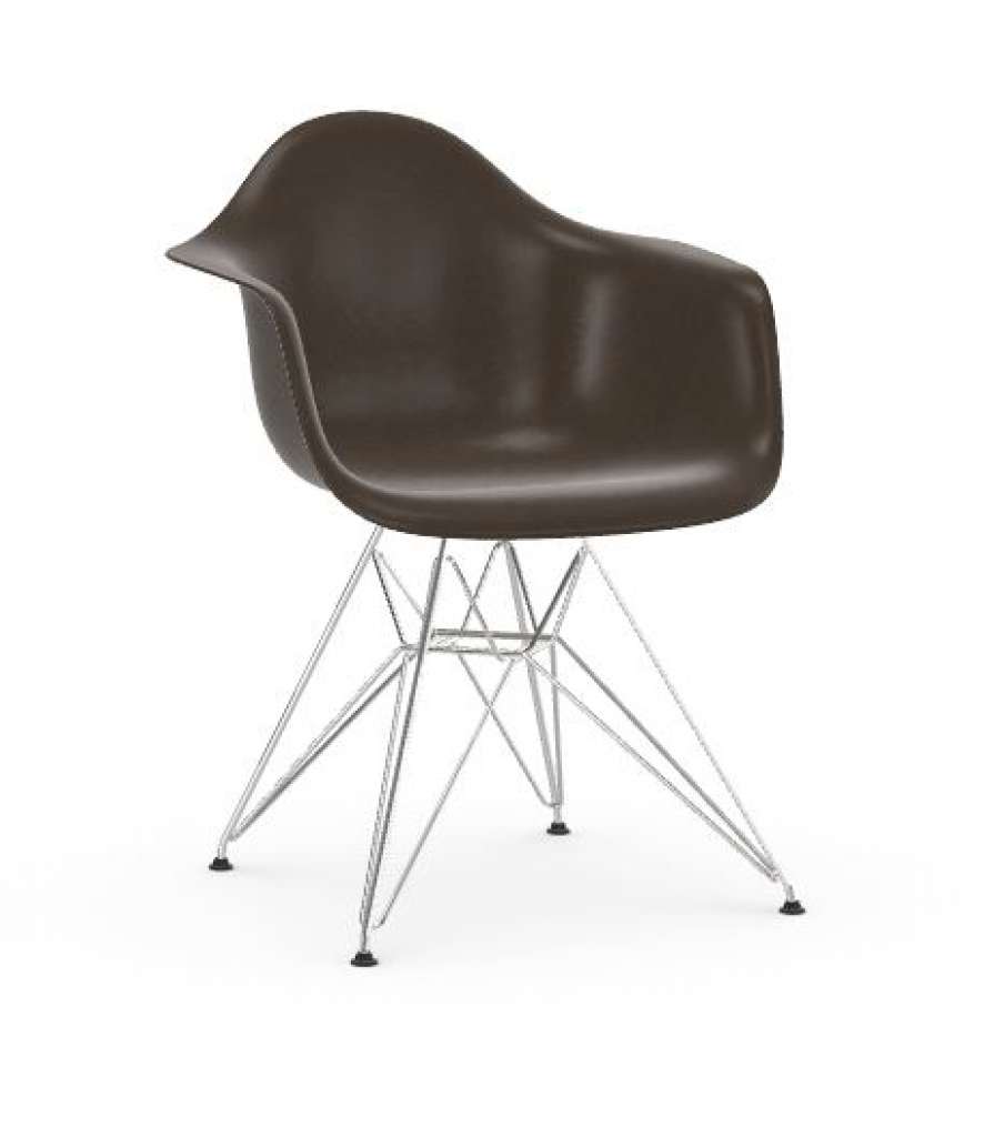 Vitra - Eames Fiberglass Chair DAR - glanzchrom - 04 Eames Elephant Hide Grey - indoor