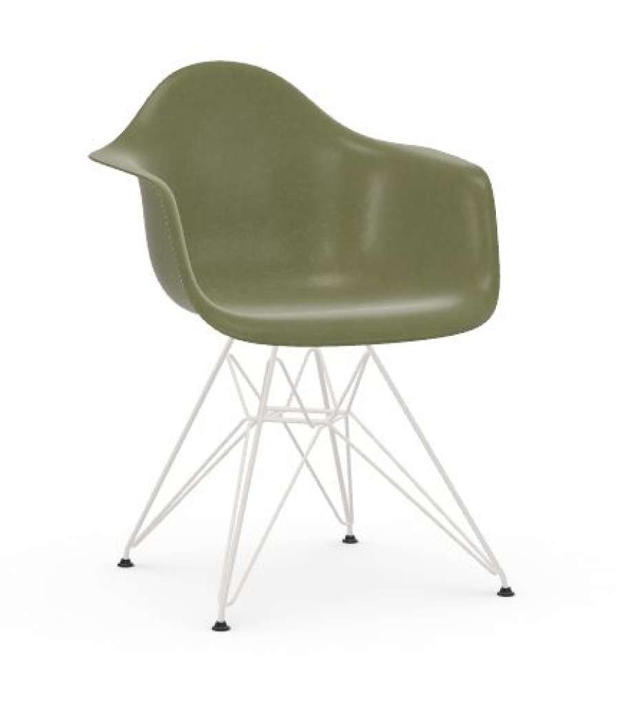 Vitra - Eames Fiberglass Chair DAR - weiss pulverbeschichtet - 05 Eames Sea Foam Green - indoor