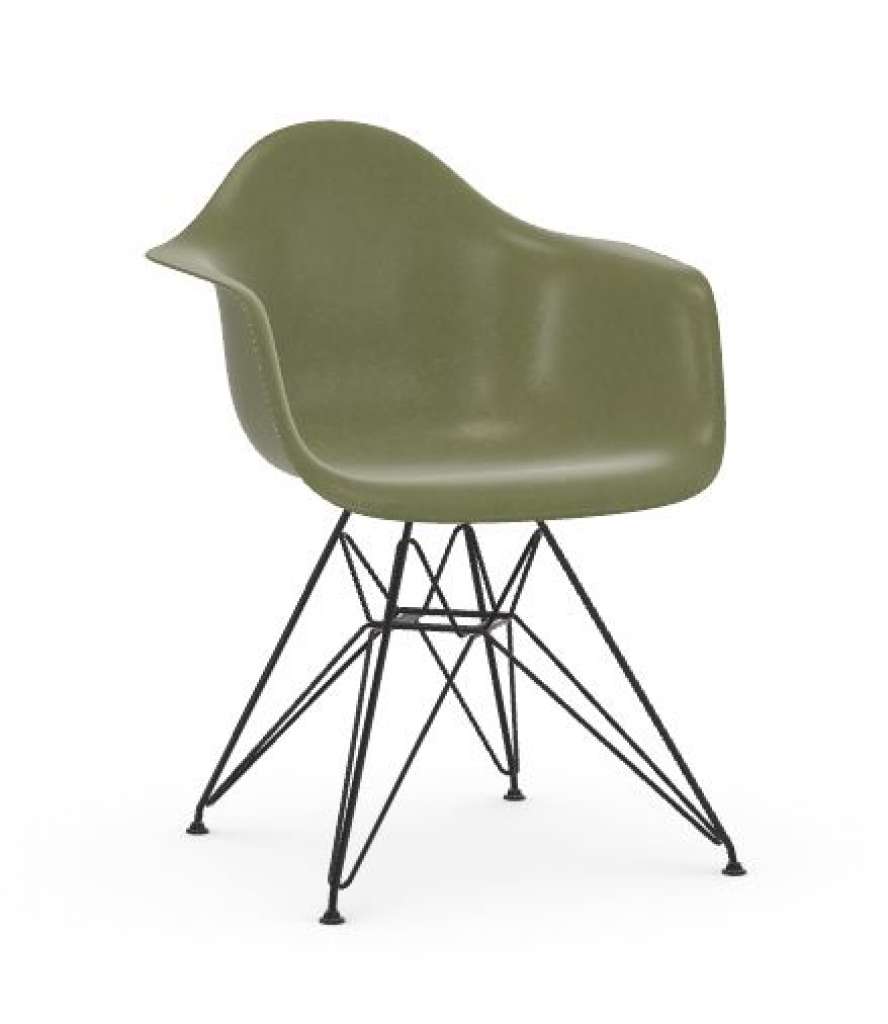 Vitra - Eames Fiberglass Chair DAR - basic dark pulverbeschichtet - 05 Eames Sea Foam Green - indoor