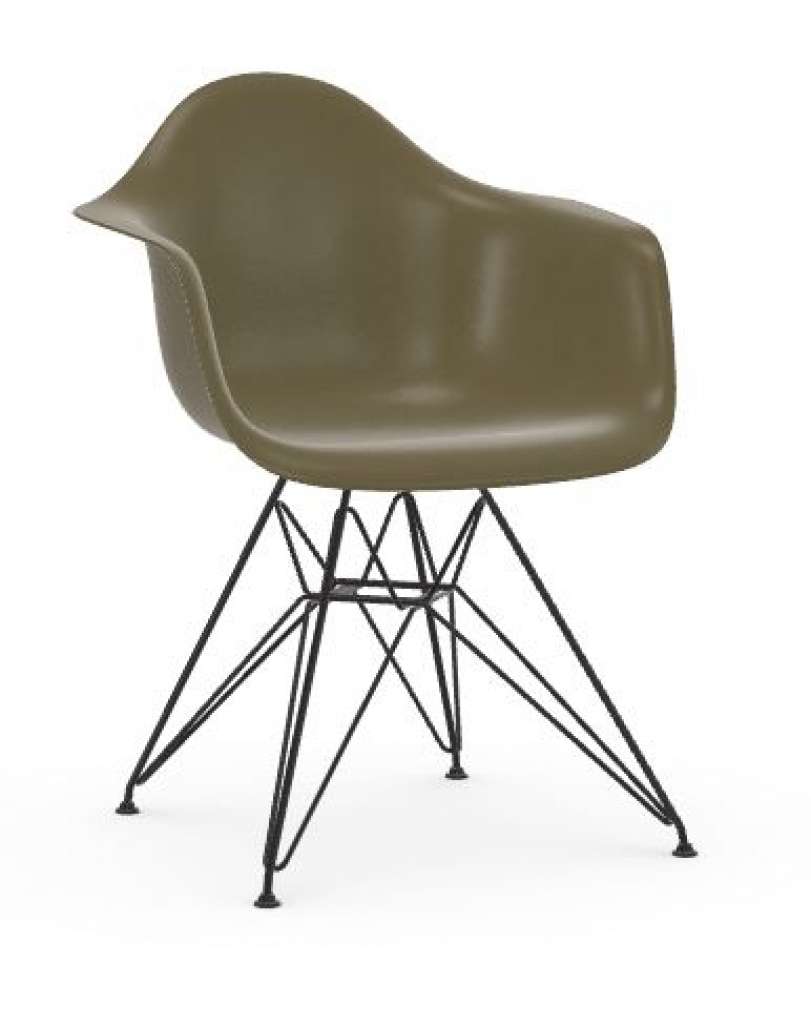 Vitra - Eames Fiberglass Chair DAR - basic dark pulverbeschichtet - 06 Eames Raw Umber - indoor