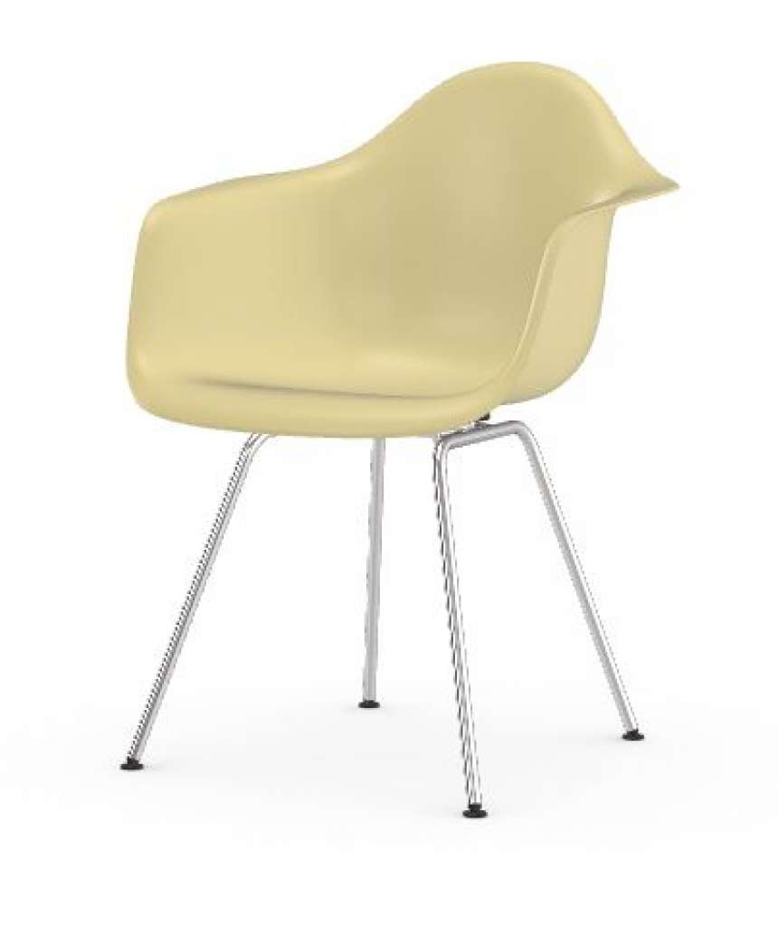 Vitra - Eames Fiberglass Chair DAX - verchromt - 01 Eames Parchment - indoor