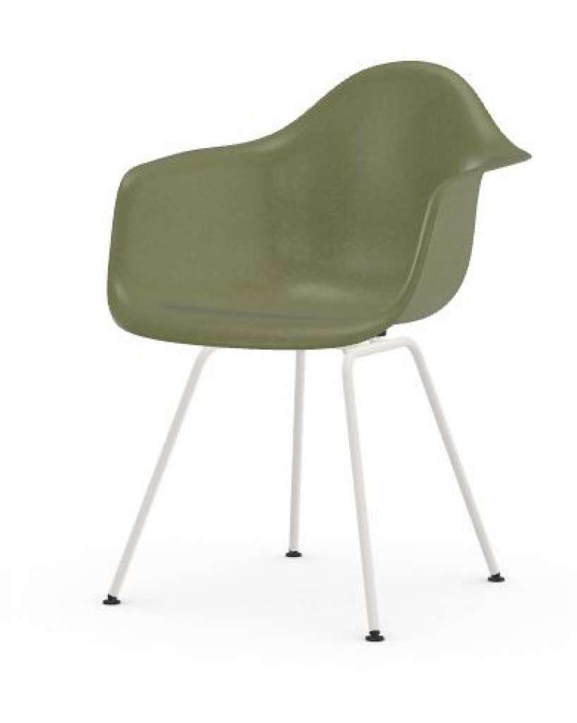 Vitra - Eames Fiberglass Chair DAX - weiss pulverbeschichtet - 05 Eames Sea Foam Green - indoor