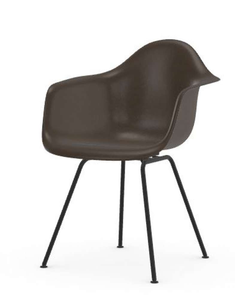 Vitra - Eames Fiberglass Chair DAX - basic dark pulverbeschichtet - 04 Eames Elephant Hide Grey - indoor