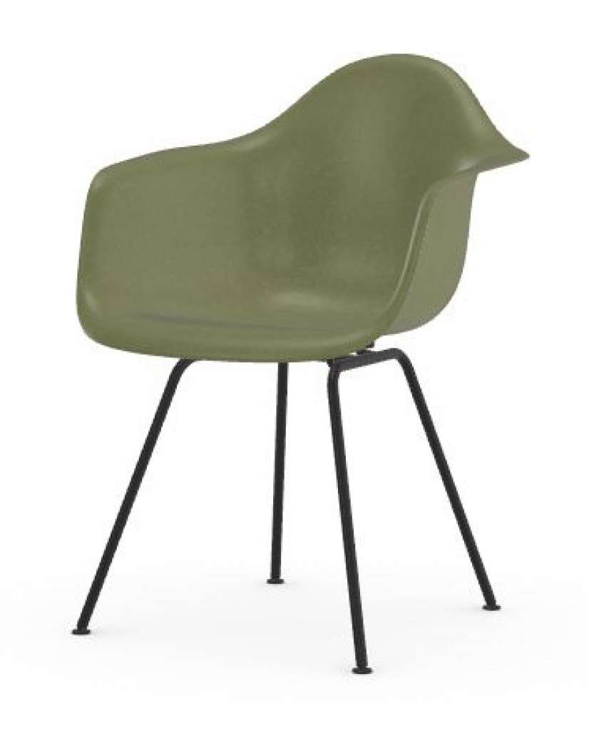 Vitra - Eames Fiberglass Chair DAX - basic dark pulverbeschichtet - 05 Eames Sea Foam Green - indoor