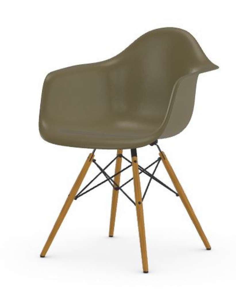 Vitra - Eames Fiberglass Chair DAW - Ahorn gelblich - 06 Eames Raw Umber - indoor