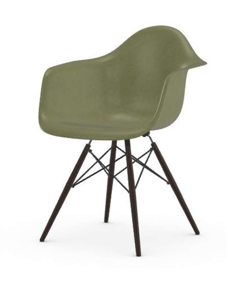 Vitra - Eames Fiberglass Chair DAW - Ahorn schwarz - 05 Eames Sea Foam Green - indoor