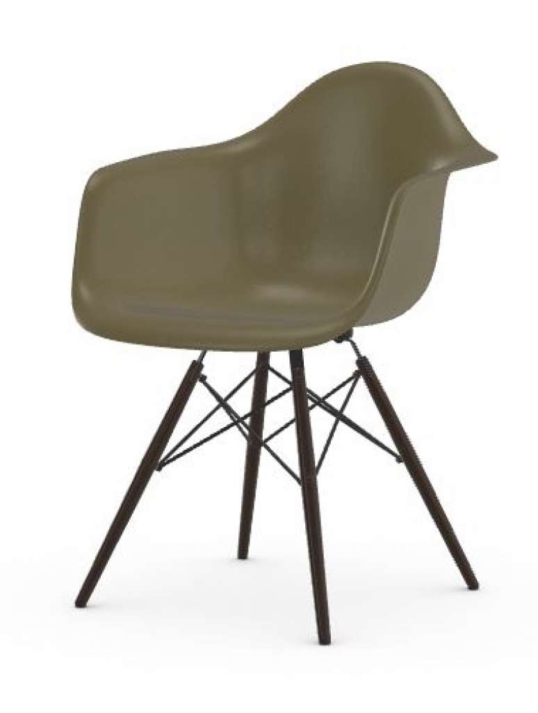 Vitra - Eames Fiberglass Chair DAW - Ahorn schwarz - 06 Eames Raw Umber - indoor