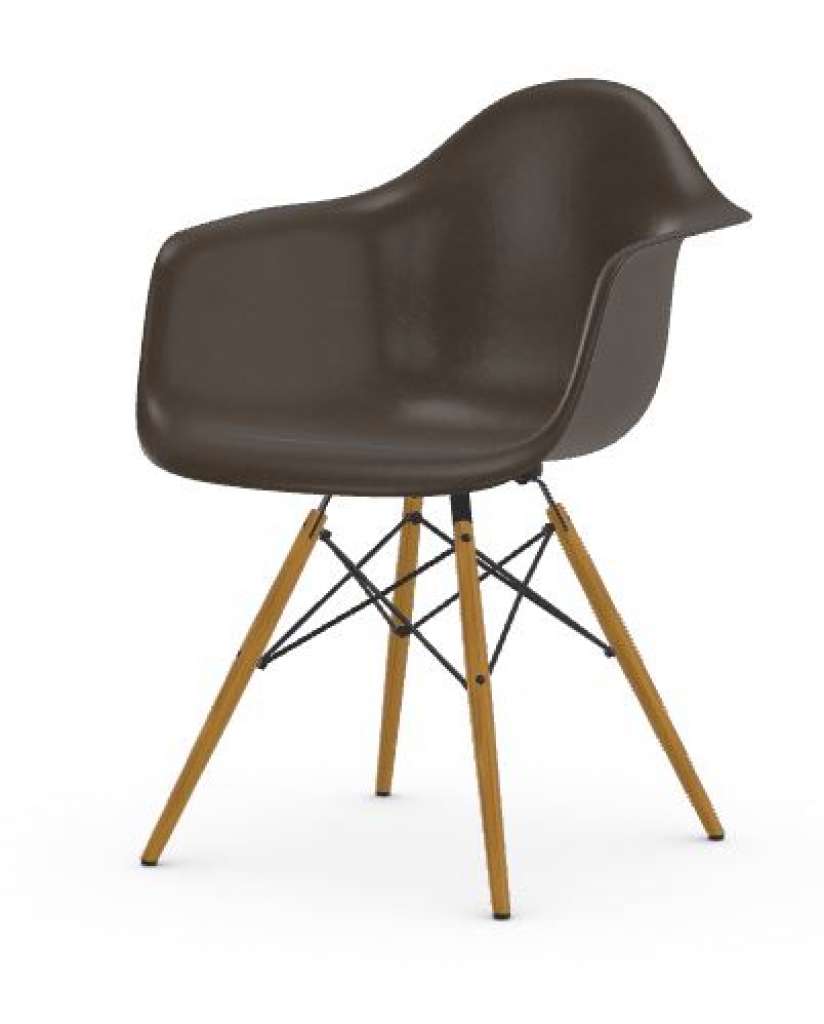 Vitra - Eames Fiberglass Chair DAW - Esche honigfarben - 04 Eames Elephant Hide Grey - indoor
