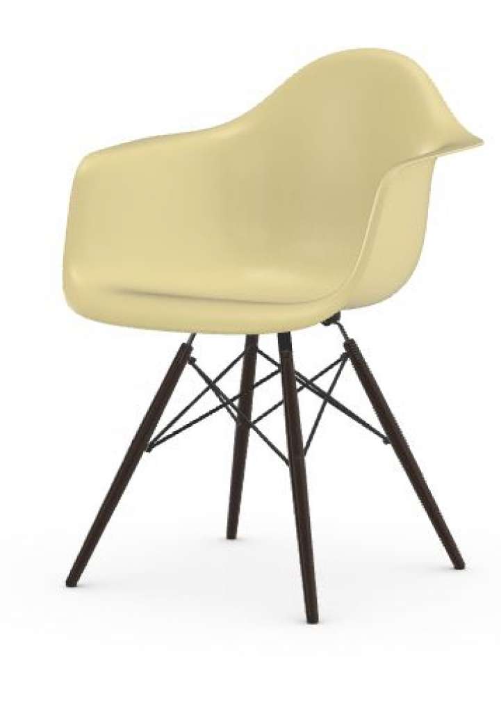 Vitra - Eames Fiberglass Chair DAW - Ahorn dunkel - 01 Eames Parchment - indoor