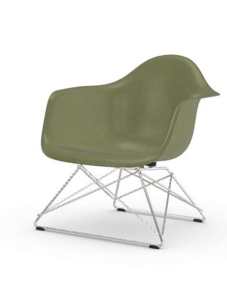 Vitra - Eames Fiberglass Chair LAR - verchromt - 05 Eames Sea Foam Green - indoor