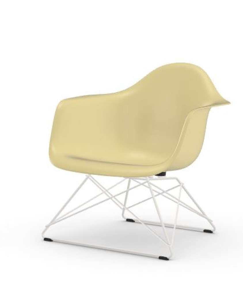 Vitra - Eames Fiberglass Chair LAR - weiss - 01 Eames Parchment - indoor