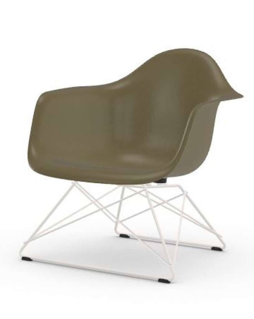 Vitra - Eames Fiberglass Chair LAR - weiss - 06 Eames Raw Umber - indoor