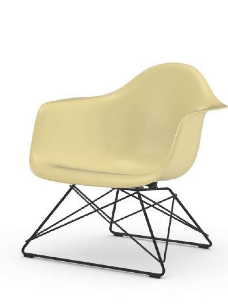 Vitra - Eames Fiberglass Chair LAR - basic dark - 01 Eames Parchment - indoor