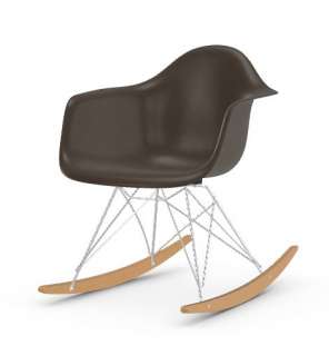 Vitra - Eames Fiberglass Chair RAR -glanzchrom - Ahorn gelblich - 04 Eames Elephant Hide Grey - indoor