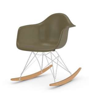 Vitra - Eames Fiberglass Chair RAR -glanzchrom - Ahorn gelblich - 06 Eames Raw Umber - indoor