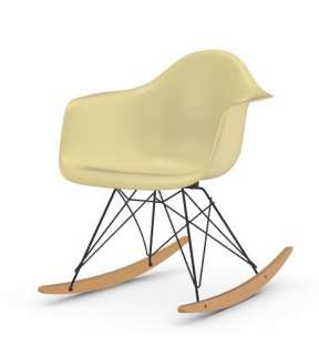 Vitra - Eames Fiberglass Chair RAR -basic dark - Ahorn gelblich - 01 Eames Parchment - indoor