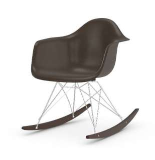 Vitra - Eames Fiberglass Chair RAR -glanzchrom - Ahorn dunkel - 04 Eames Elephant Hide Grey - indoor