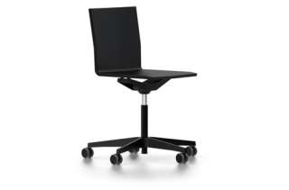 Vitra - .04 Bürostuhl - ohne Armlehne - Gestell schwarz - Rollen weich gebremst für harte Böden - basic dark - indoor
