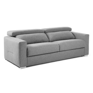 Ausziehsofa in Grau Chenillegewebe
