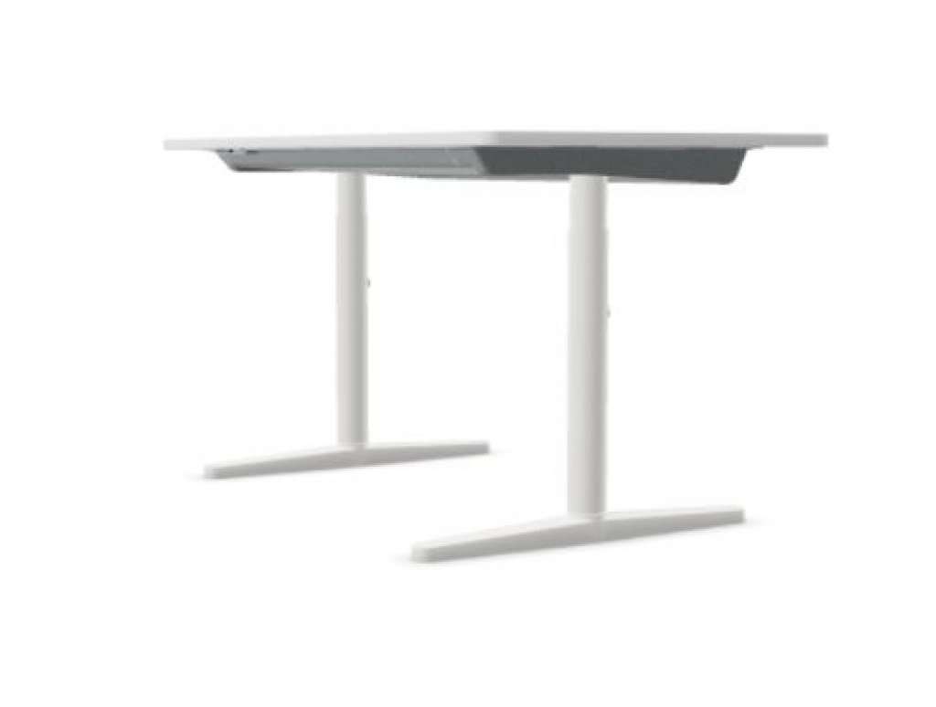 Vitra - Tyde Schreibtisch höhenverstellbar - Melamin soft light - indoor