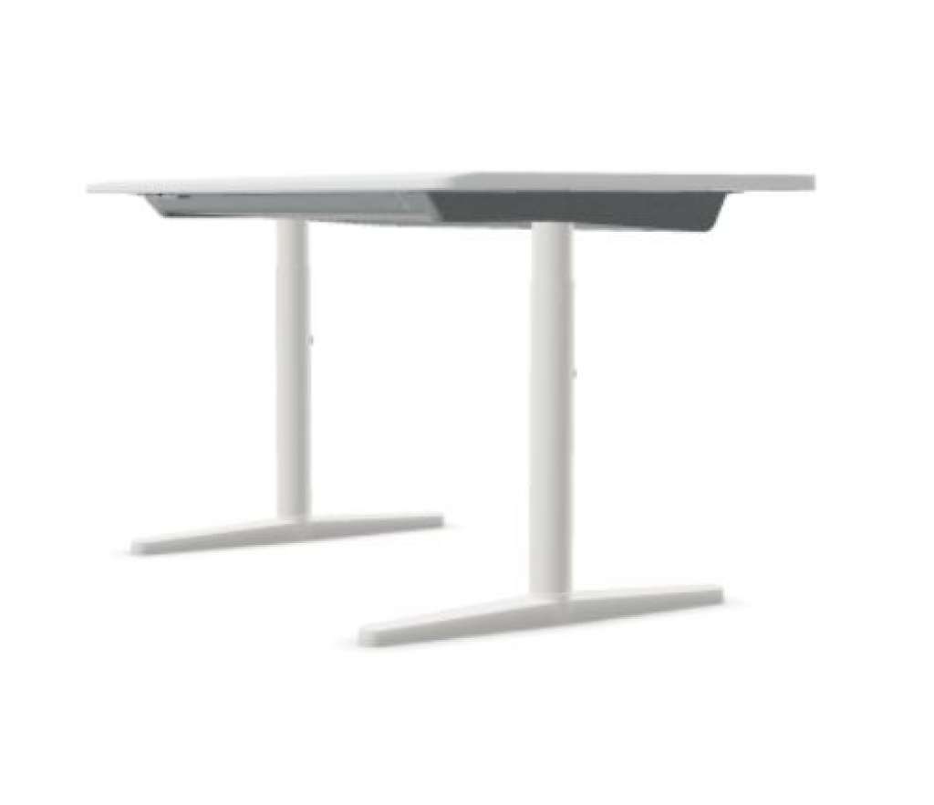 Vitra - Tyde Schreibtisch höhenverstellbar - MDF pulverbeschichtet soft light - indoor