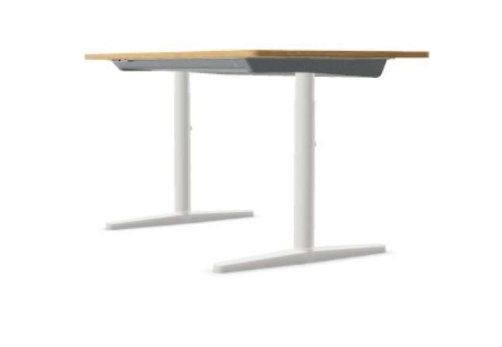 Vitra - Tyde Schreibtisch höhenverstellbar - Furnier Eiche hell - indoor