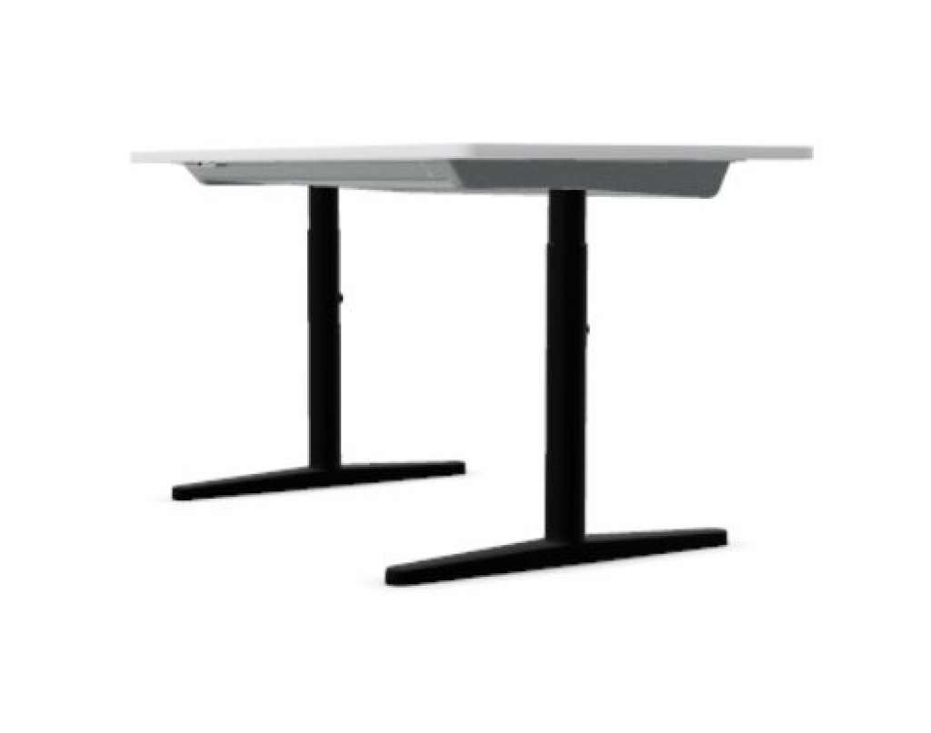 Vitra - Tyde Schreibtisch höhenverstellbar - Melamin soft light - indoor