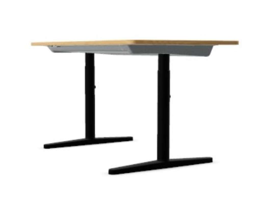 Vitra - Tyde Schreibtisch höhenverstellbar - Furnier Eiche hell - indoor