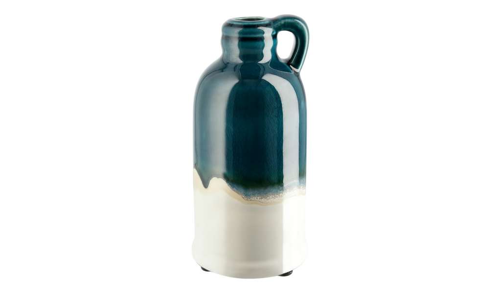 Vase ¦ blau ¦ Steingut ¦ Maße (cm): H: 20,5 Ø: 10 Dekoration > Vasen - Höffner