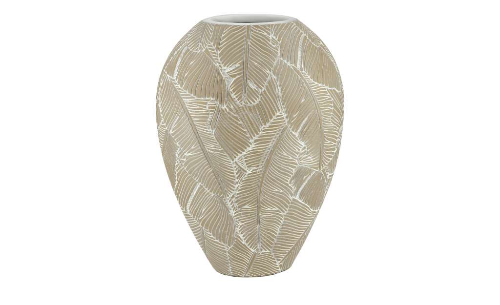 Deko Vase ¦ beige ¦ Polyresin (Kunstharz) ¦ Maße (cm): B: 21 H: 30,5 T: 11 Dekoration > Vasen - Höffner