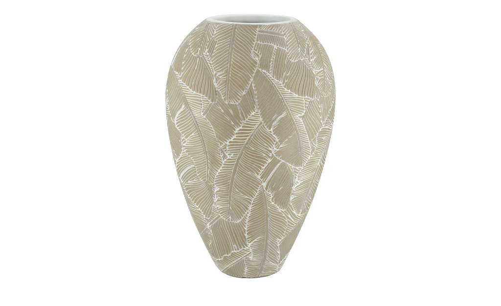 Deko Vase ¦ beige ¦ Polyresin (Kunstharz) ¦ Maße (cm): B: 24,5 H: 40,5 T: 13 Dekoration > Vasen - Höffner