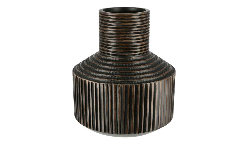Vase ¦ braun ¦ Polyresin (Kunstharz) ¦ Maße (cm): H: 26,5 Ø: 22.5 Dekoration > Vasen - Höffner