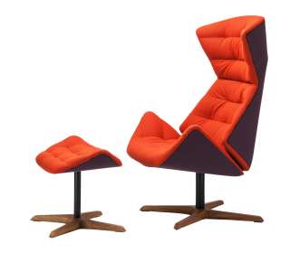 Ausstellungsstücke - 808 Lounge-Sessel und Ottoman - Tropic rot - indoor