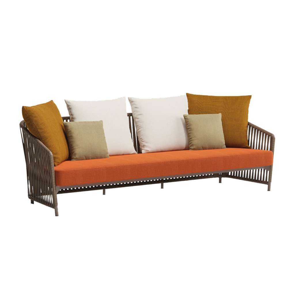 Kettal - Bitta Lounge 3-Sitzer Sofa - honeysuckle/ dry sand - outdoor