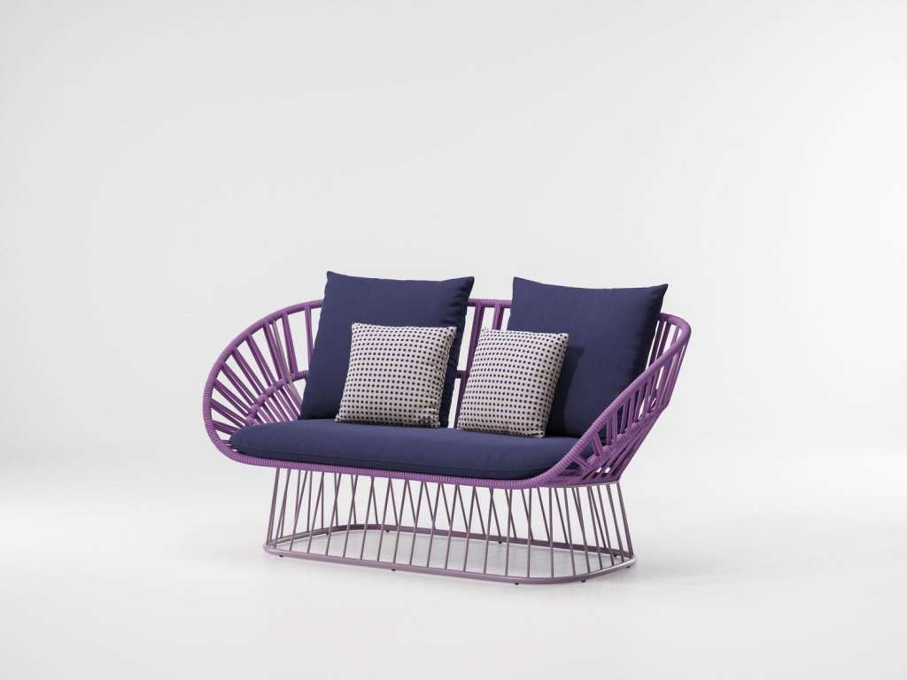 Kettal - Cala 2-Sitzer Sofa - manganese/ honeysuckle/ wet sand - outdoor