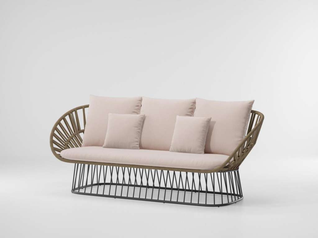 Kettal - Cala 3-Sitzer Sofa - manganese/ honeysuckle/ dry sand - outdoor