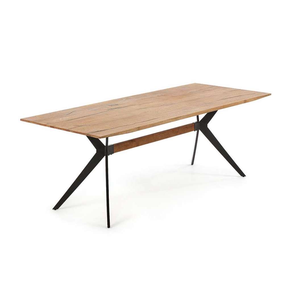 Esszimmertisch 160 cm breit Eiche antik gebürstet und geölt