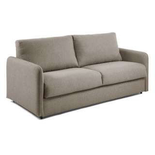 Schlafsofa in Braun Chenillegewebe Skandi Design