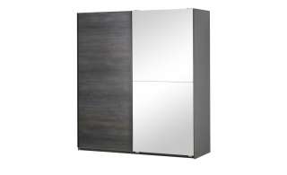 Schwebetürenschrank, 2-türig  Herne ¦ schwarz ¦ Maße (cm): B: 180 H: 198 T: 64 Schränke > Kleiderschränke > Schwebetürenschränke - Höffner
