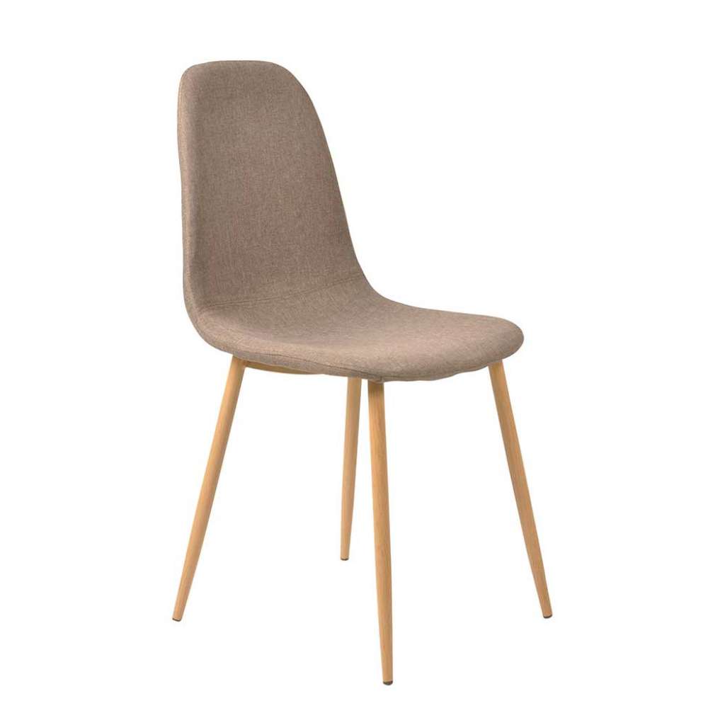 Esstisch Stühle in Hellgrau Webstoff Skandi Design (4er Set)