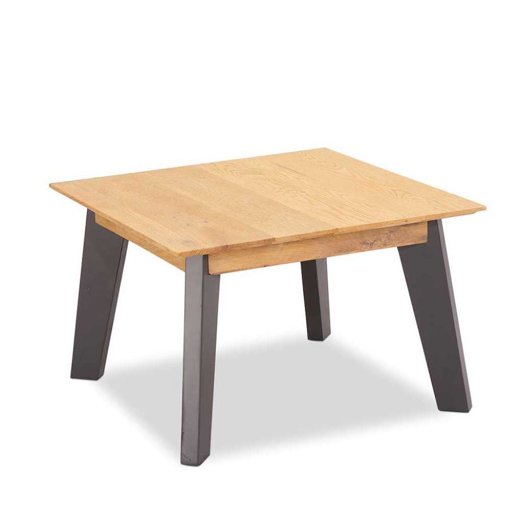 Sofatisch in Eiche Bianco weiß geölt und Grau 70 cm breit