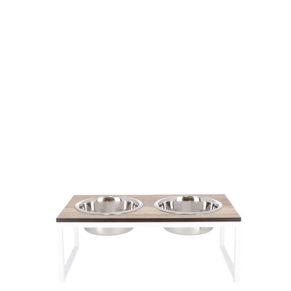 Jan Kurtz - Dimo Hundenapf - weiß/holz - indoor