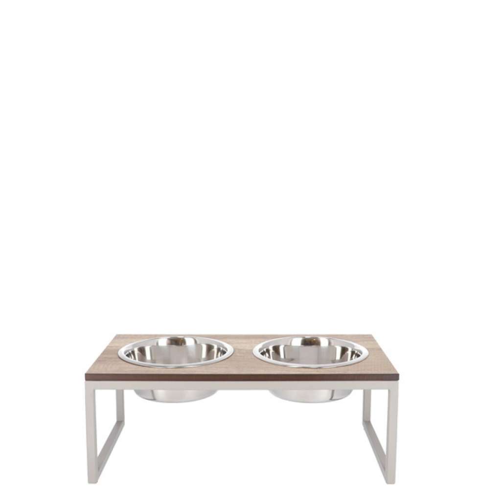 Jan Kurtz - Dimo Hundenapf - taupe/holz - indoor