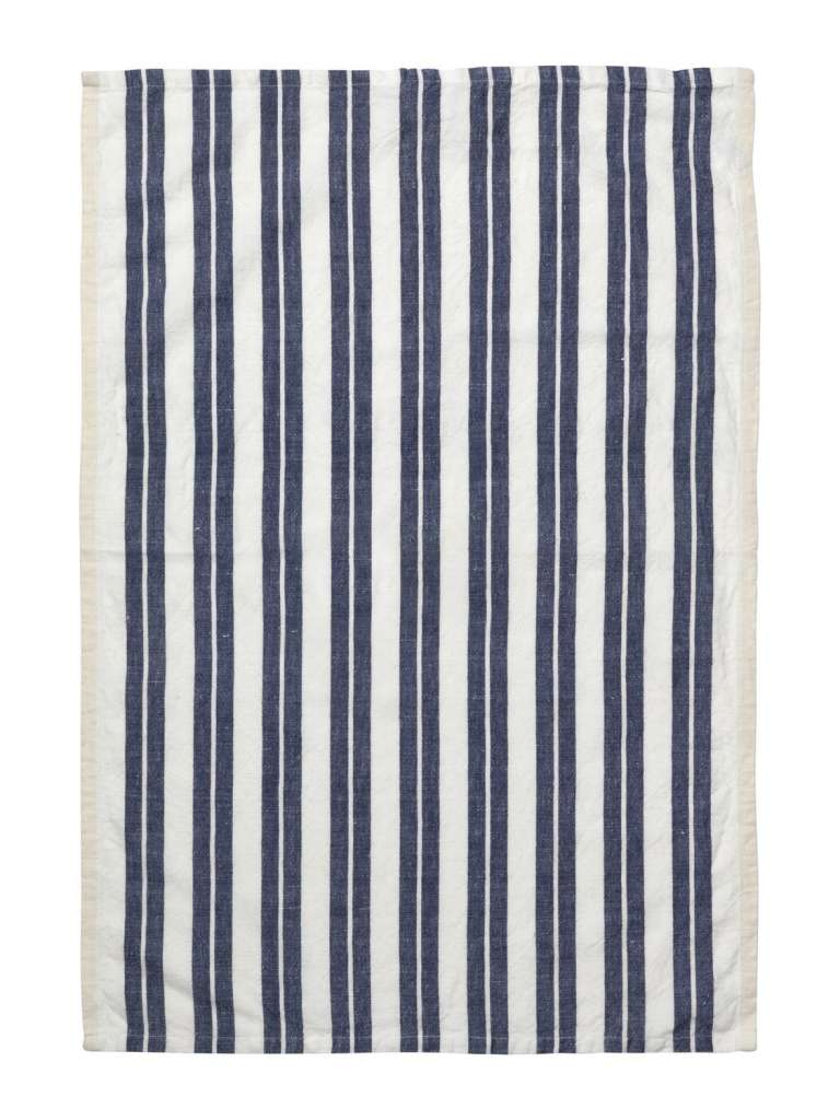 ferm LIVING - Hale Geschirrtuch - off-white/blau - indoor