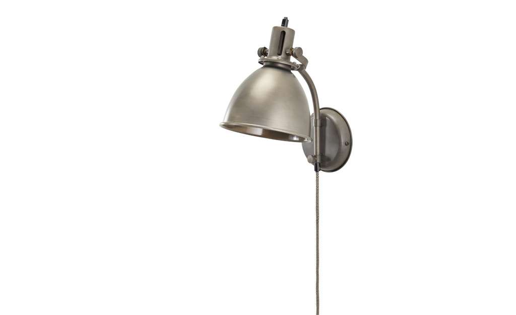 Wandleuchte, 1-flammig, altmessing ¦ silber ¦ Maße (cm): H: 25 Lampen & Leuchten > Innenleuchten > Wandleuchten - Höffner