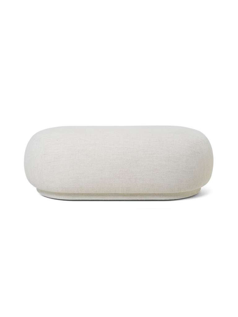 ferm LIVING - Rico Ottoman - Off-White (Bouclé) - indoor