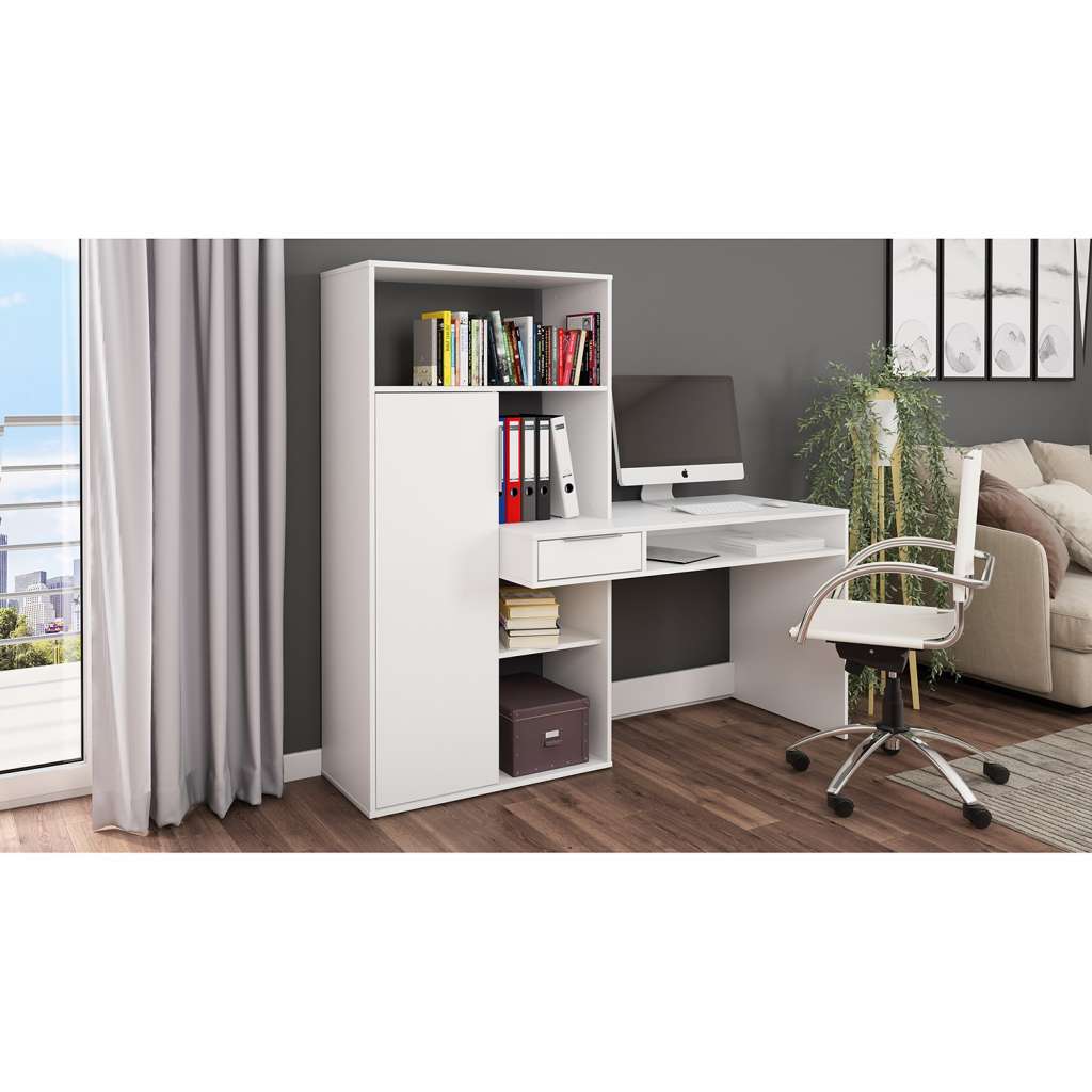 home24 Regal-Schreibtischkombination Cople